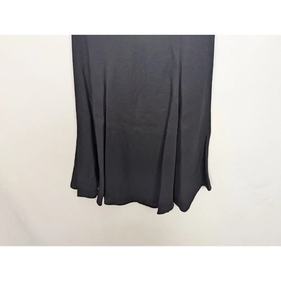 Vintage 80s Scott McClintock 4 Floral Lace Ivory Black Sleeveless Formal Dress - Picture 6 of 13